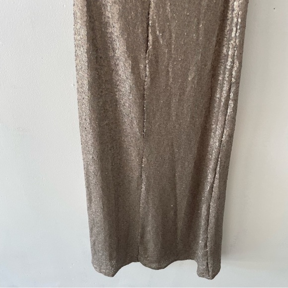 New! Altar’D State Avynly Champagne Sequins Paityn Maxi Dress 37636 - Picture 5 of 15